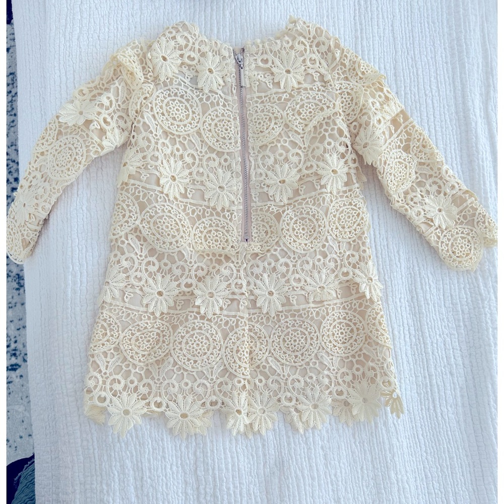 Only little once lace girls dress never worn . Did not come with tags